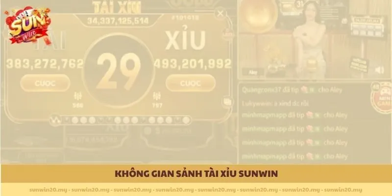 Không gian sảnh Tài Xỉu Sunwin